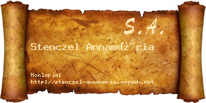 Stenczel Annamária névjegykártya